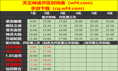 05月16日天王神途手游开服表及合区公告